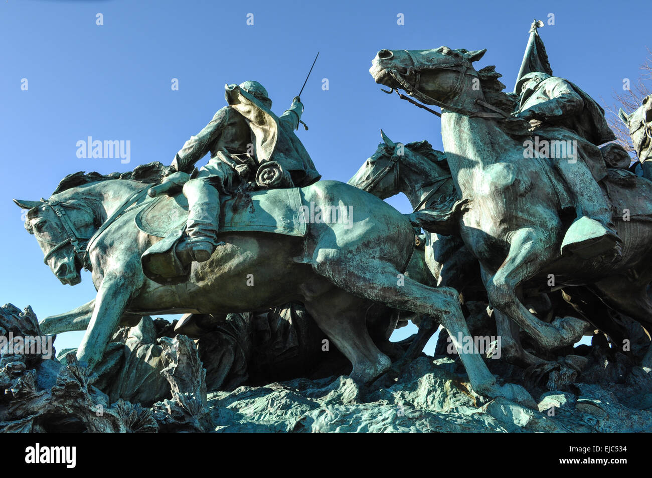 La guerre civile Statue à Washington DC Banque D'Images