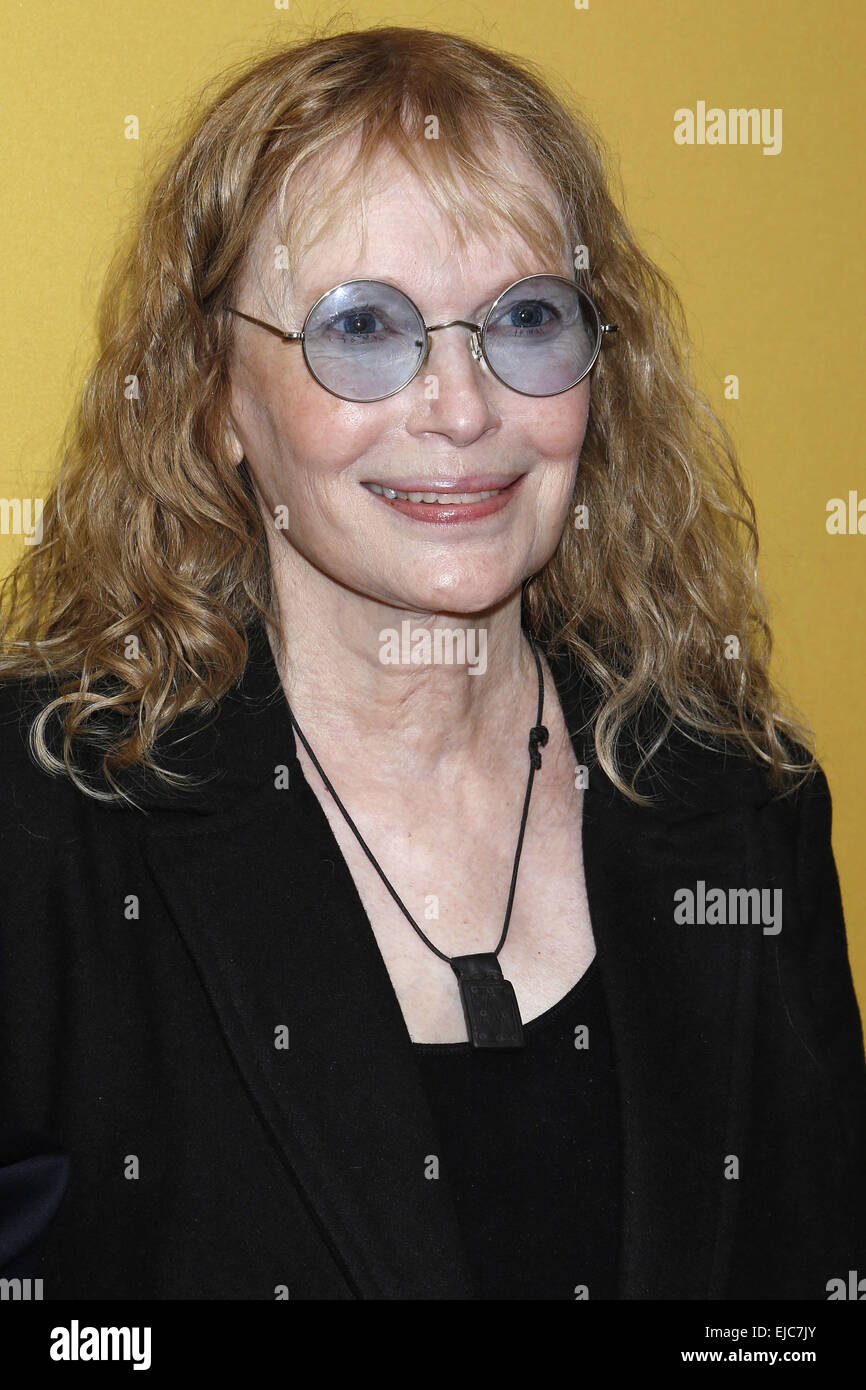 Soirée d'ouverture après partie pour l'amour de Broadway Lettres tenue au restaurant Brasserie 8,5 - Arrivées. Avec : Mia Farrow Où : New York, New York, United States Quand : 18 mai 2014 Banque D'Images