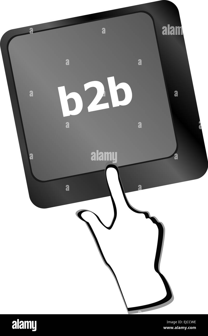 Le mot b2b sur la touche du clavier numérique Banque D'Images