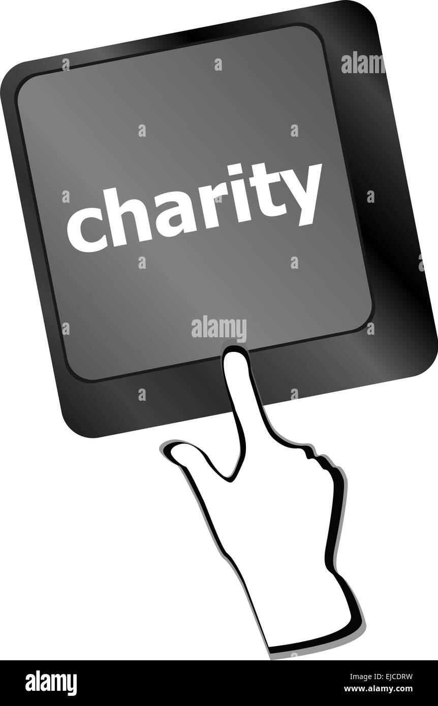 Touche du clavier pour la charité - concept d'affaires Banque D'Images