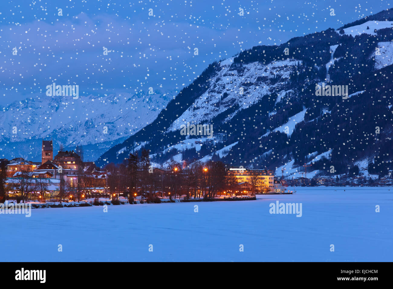 Montagne de ski Zell am See - Autriche Banque D'Images