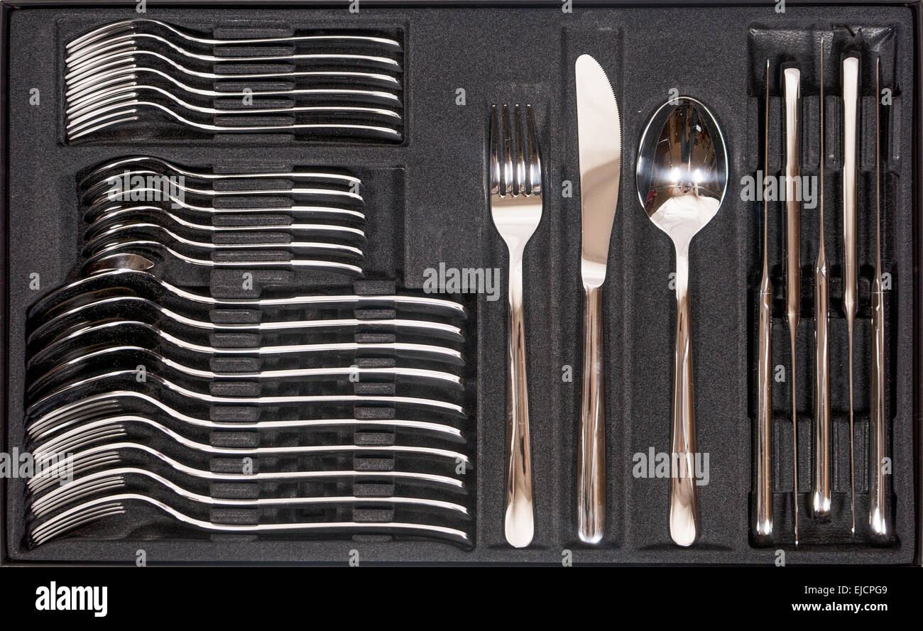 Tiroir à couverts Banque D'Images