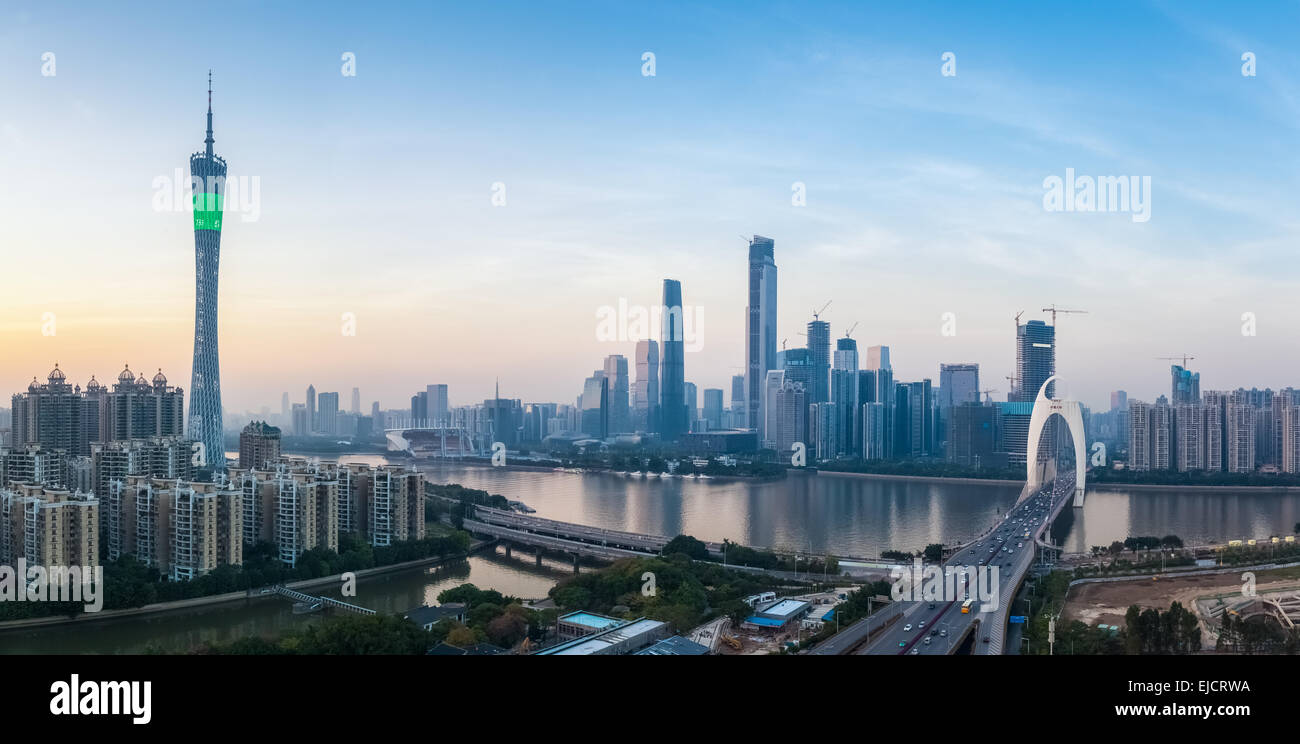 Panorama de Guangzhou Banque D'Images