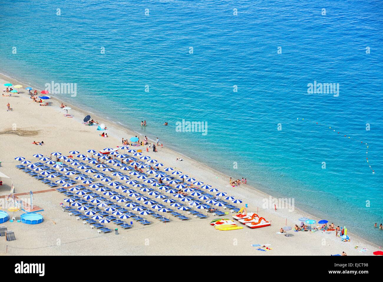 Vue sur mer en Calabre Scilla Banque D'Images