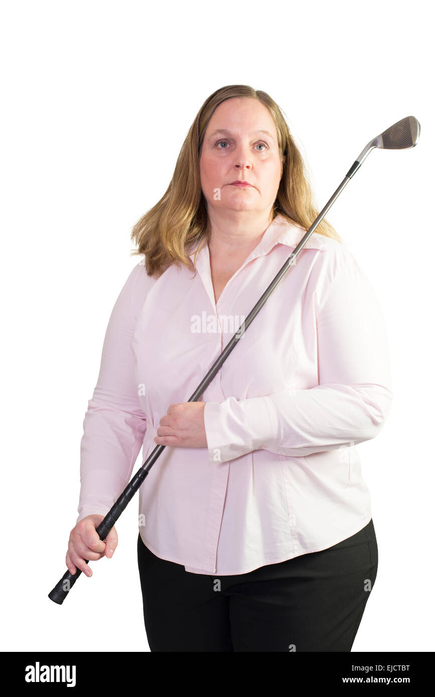 Business Woman playing golf Banque D'Images