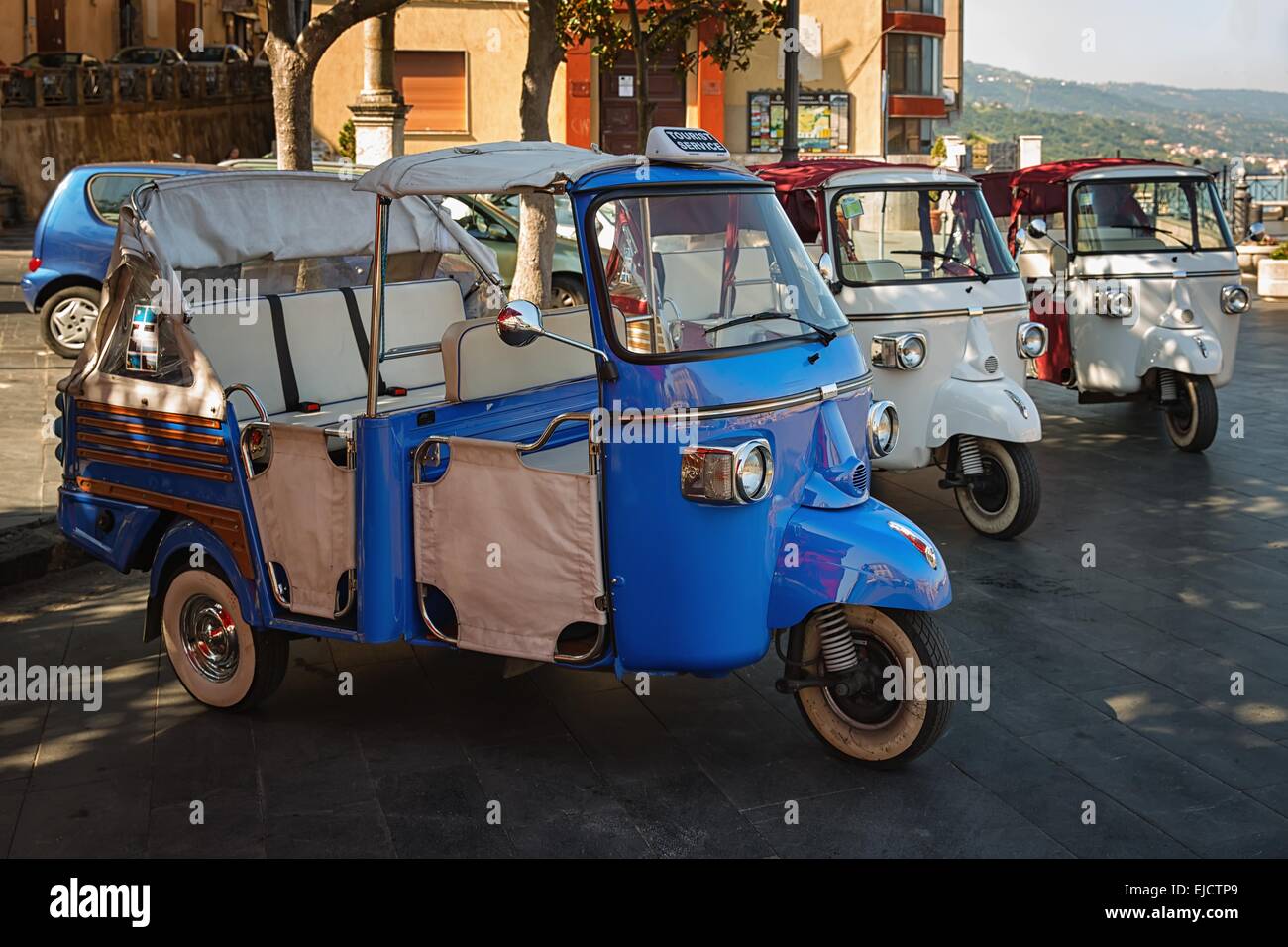 Les taxis touristiques dans le sud de l'Italie Banque D'Images