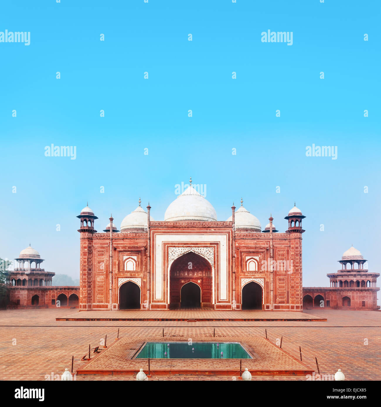 Bâtiment de côté Taj Mahal à Agra Banque D'Images