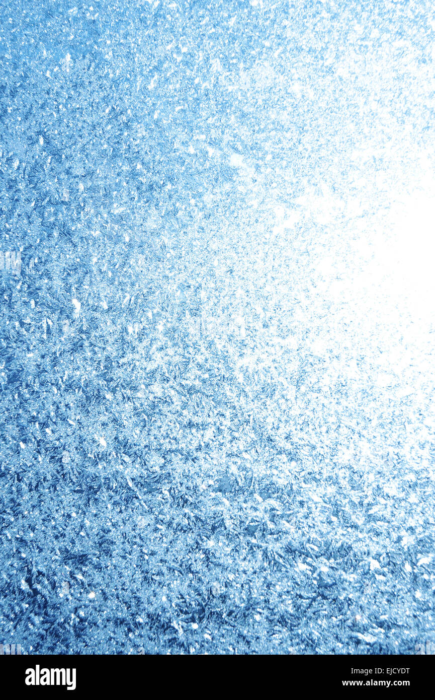 Hiver bleu surface cristallisée - contexte Banque D'Images