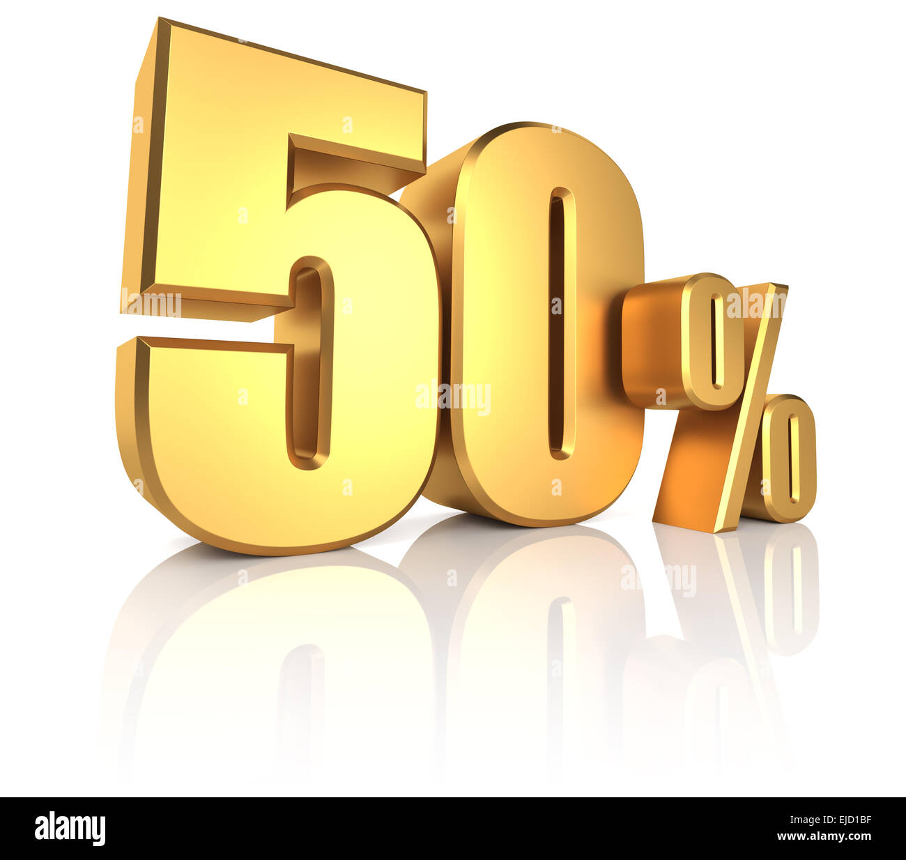 Or 50 % Banque D'Images