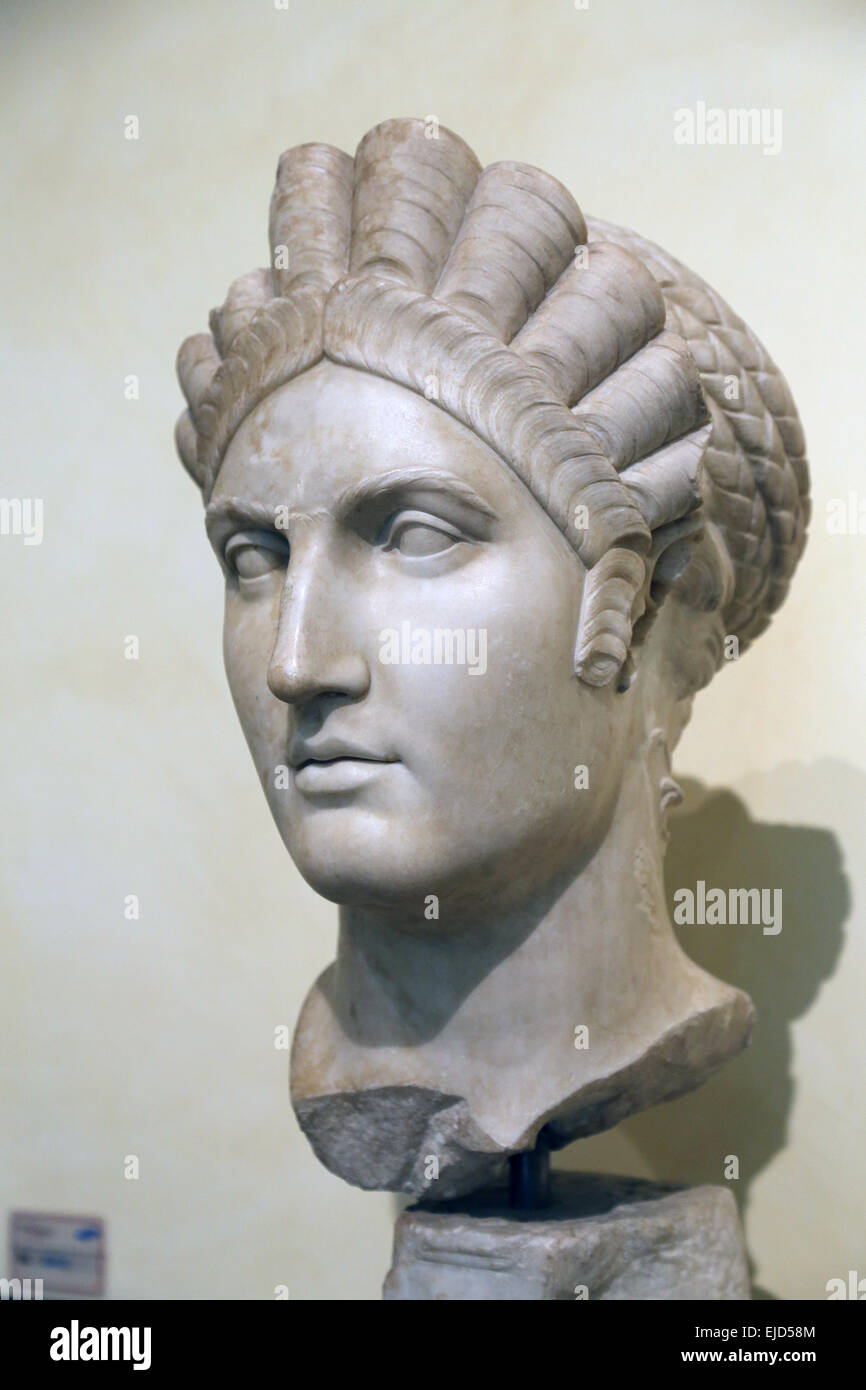 Portrait de Salonina Matidia (68-119). Nervo-Trajanic dynastie. En. À partir de la Via Giolitti. 2e s. ap. Les musées du Capitole. Rome. Banque D'Images