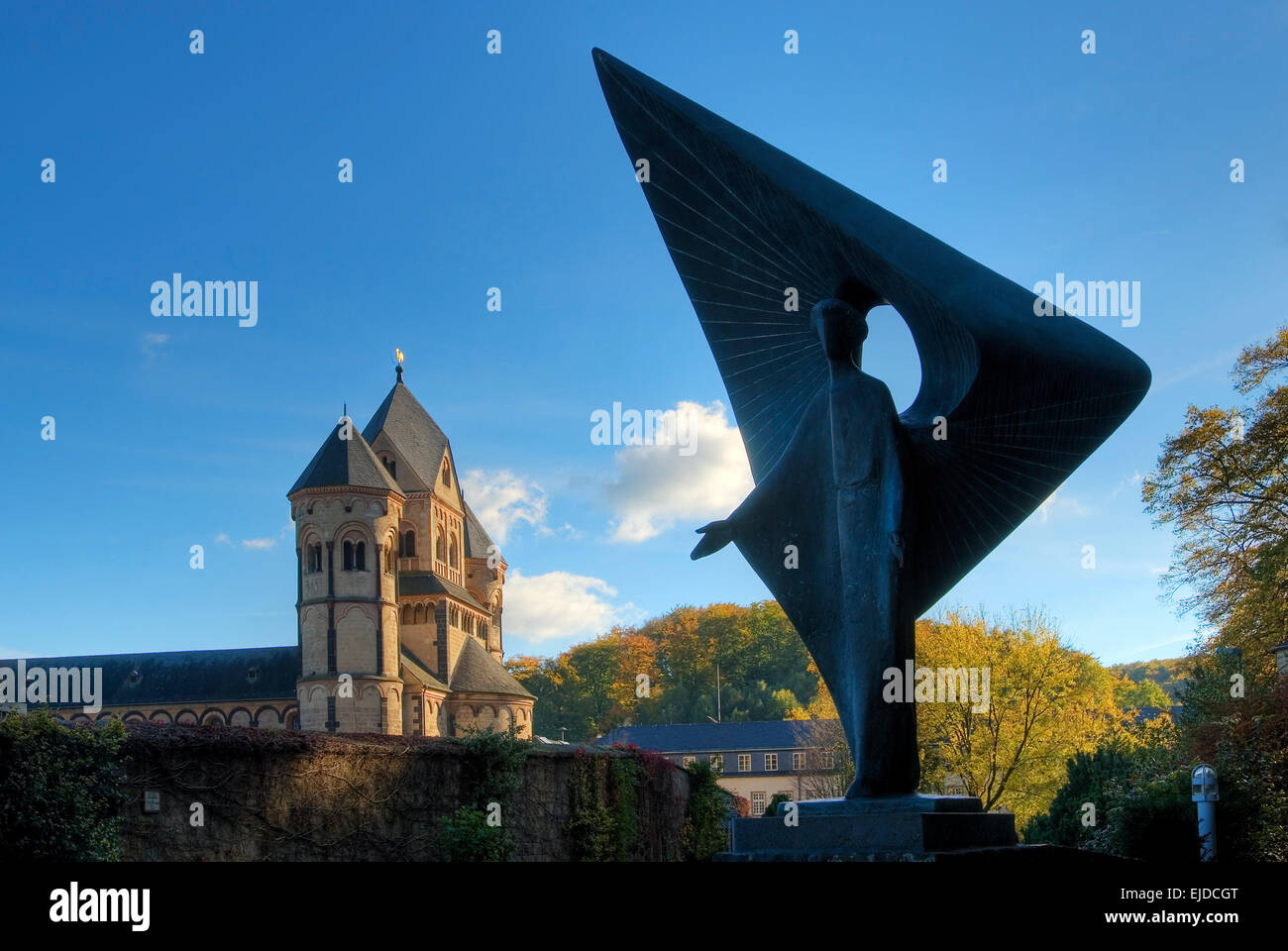 L'église abbatiale de la monastère bénédictin de Maria Laach, Allemagne, Finlande, Europe Banque D'Images