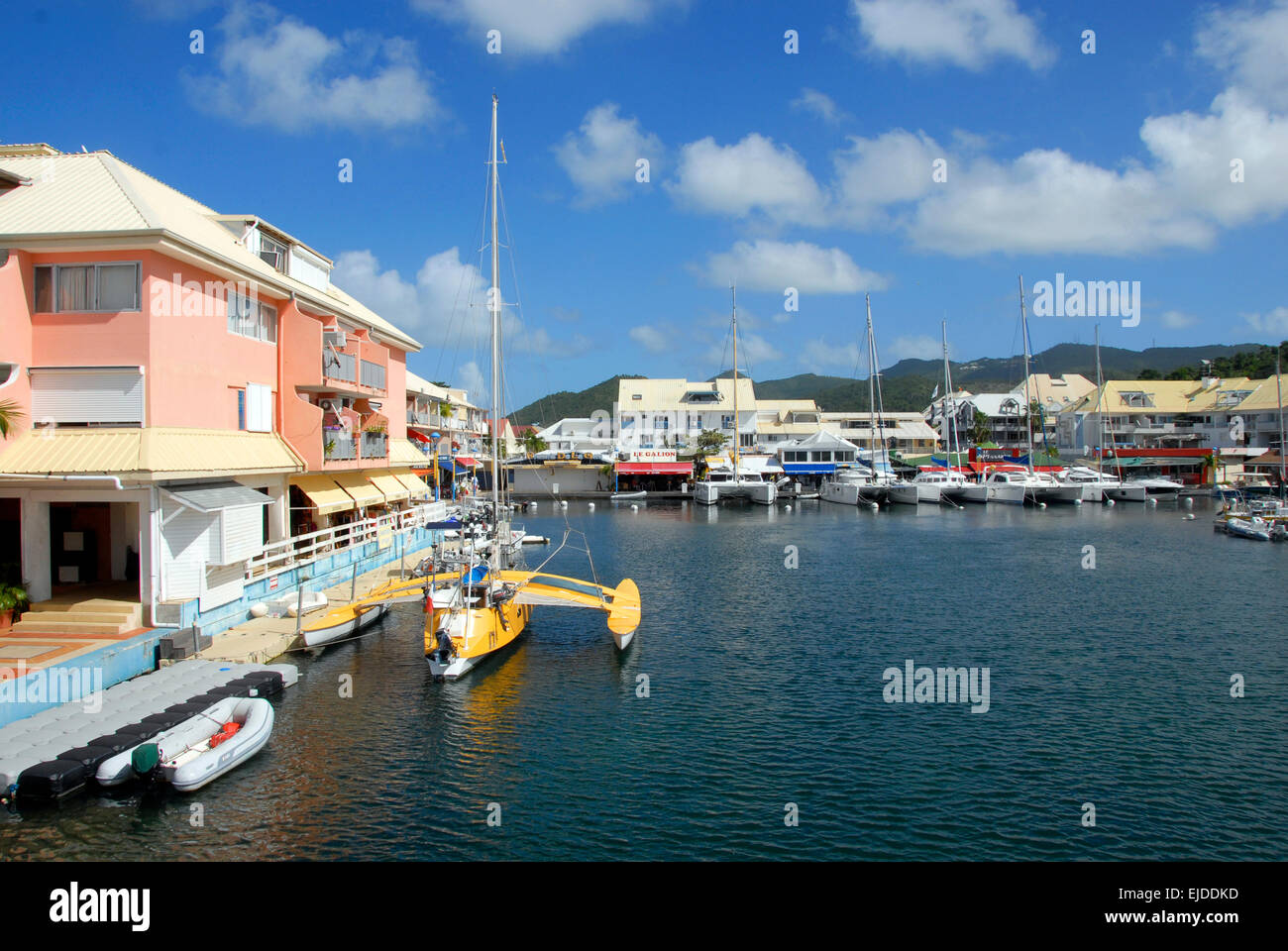 Marina, à Marigot, Saint Martin, Caraïbes Banque D'Images