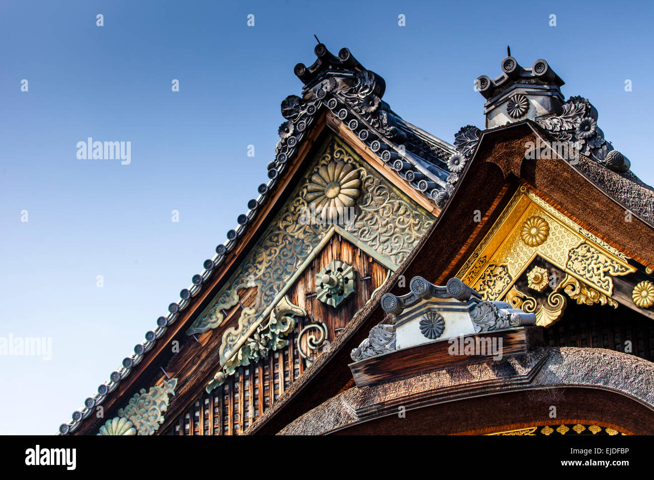 Le château de Nijo-jo à Kyoto, au Japon. Banque D'Images