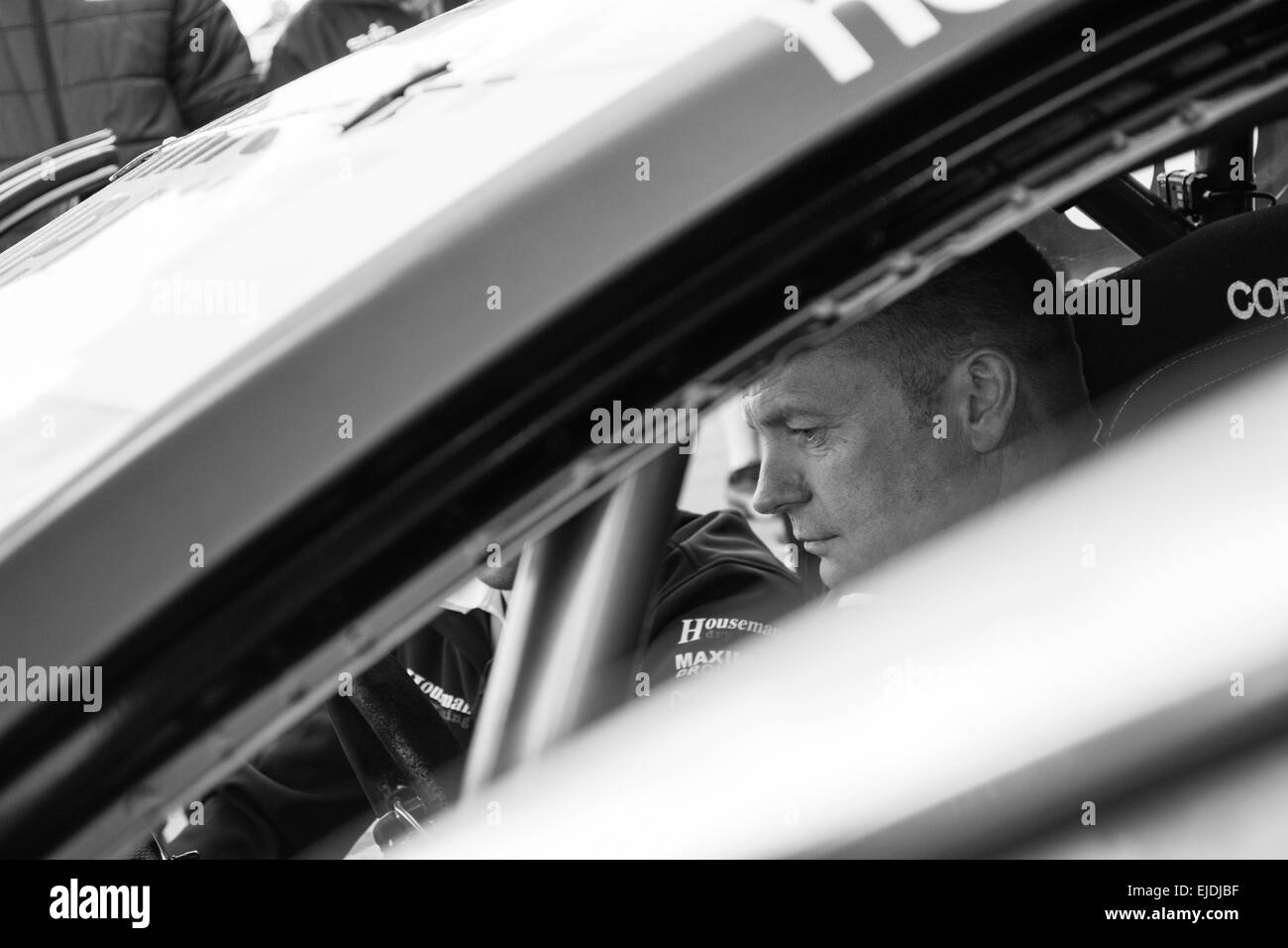 Castle Donington, UK. 24 mars, 2015. Lignes de Stewart pendant la course Houseman 2015 Dunlop MSA British Touring Car Championship media journée à Donington Park le 24 mars 2015 à Castle Donington, en Angleterre. Credit : Gergo Toth/Alamy Live News Banque D'Images