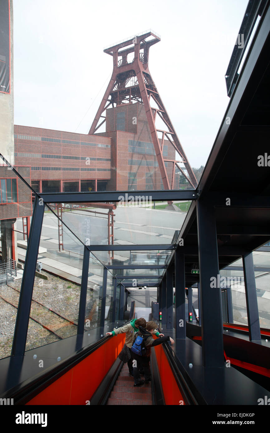 Zeche Zollverein, Essen, entrée privée, Nordrhine la Westphalie, Allemagne, Europe Banque D'Images