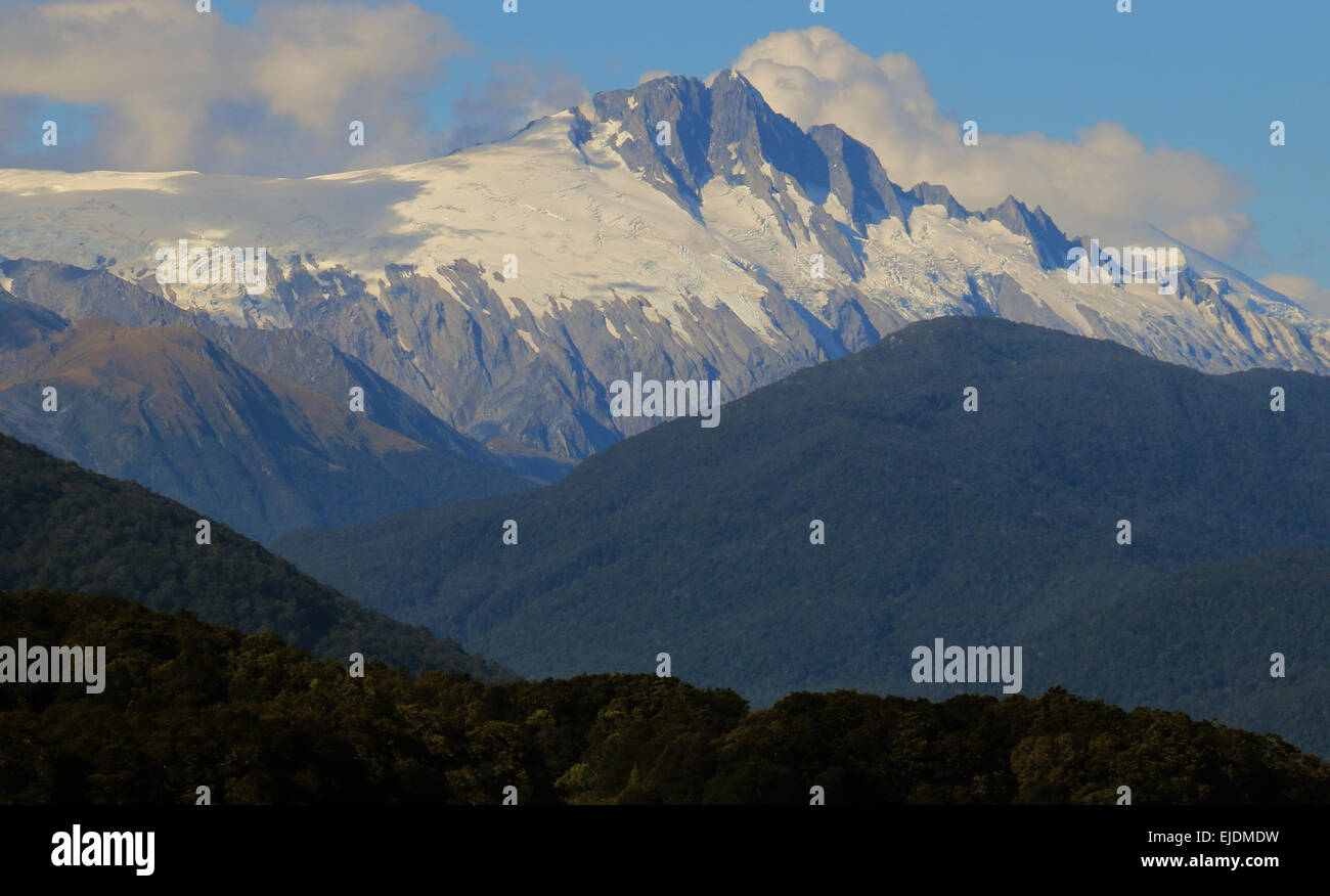 Les glaciers de montagne Alpes du Sud Nouvelle Zélande Banque D'Images