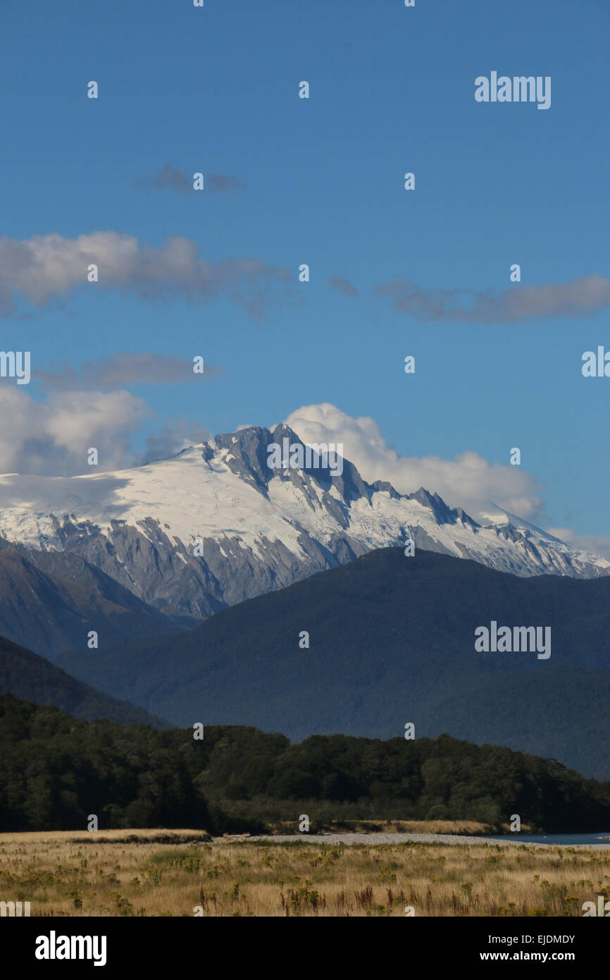 Les glaciers de montagne Alpes du Sud Nouvelle Zélande Banque D'Images