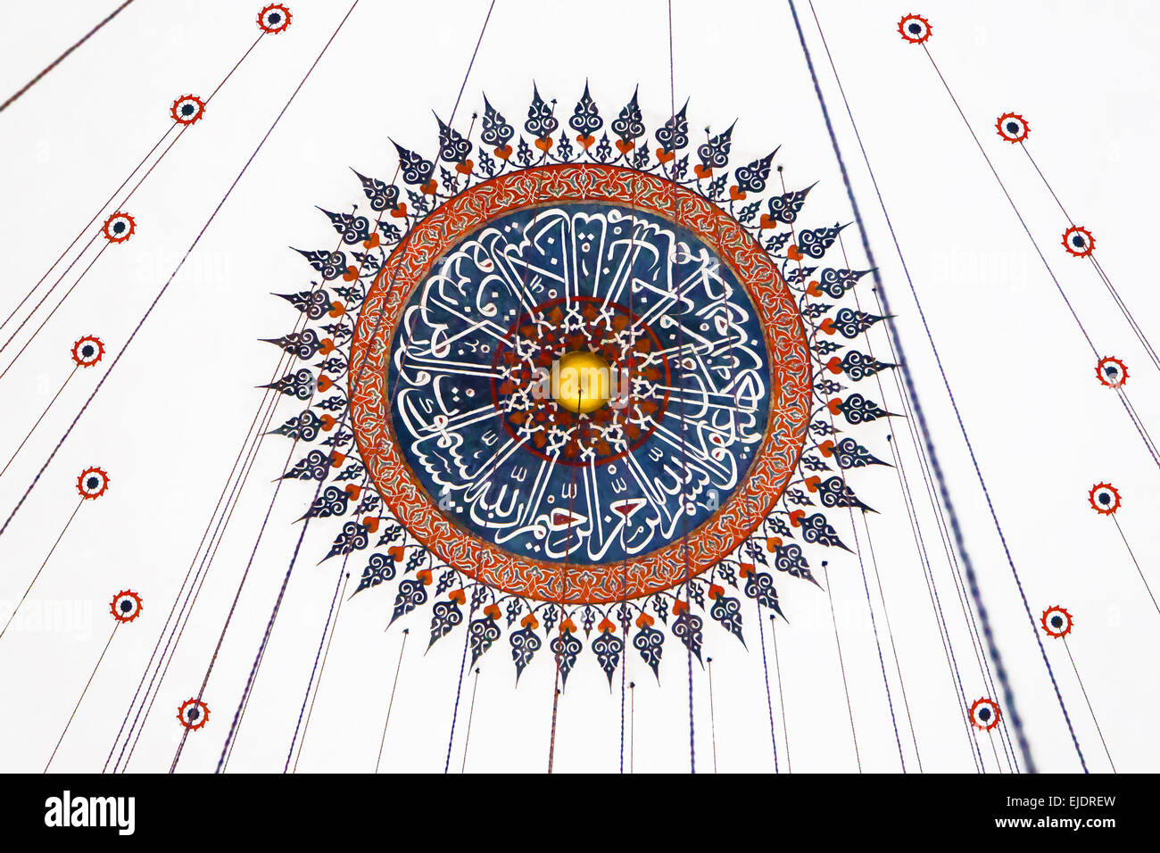 Décoration de plafond de Rustem Pasha Mosque in Istanbul, Turquie. Banque D'Images