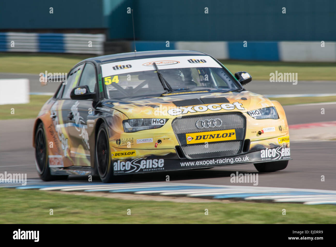 Castle Donnington, UK. 24 mars, 2015. Hunter Abbott dans le Rob Austin Racing Audi A4 en action pendant le 2015 Dunlop MSA British Touring Car Championship media journée à Donington Park le 24 mars 2015 à Castle Donington, en Angleterre. Credit : Gergo Toth/Alamy Live News Banque D'Images