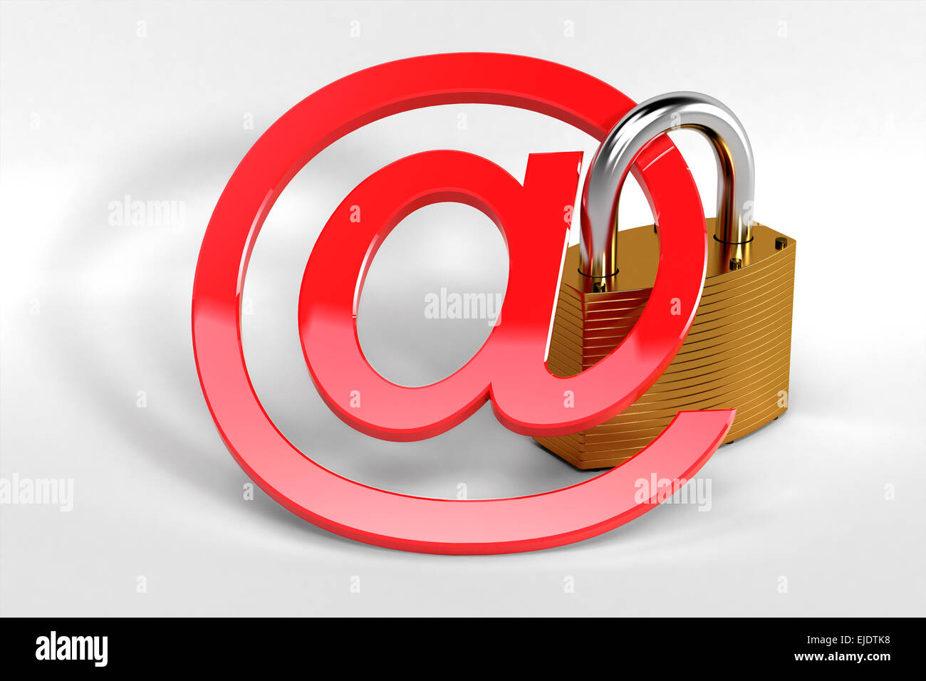 Rouge à signer, garanti par une serrure en métal solide Banque D'Images