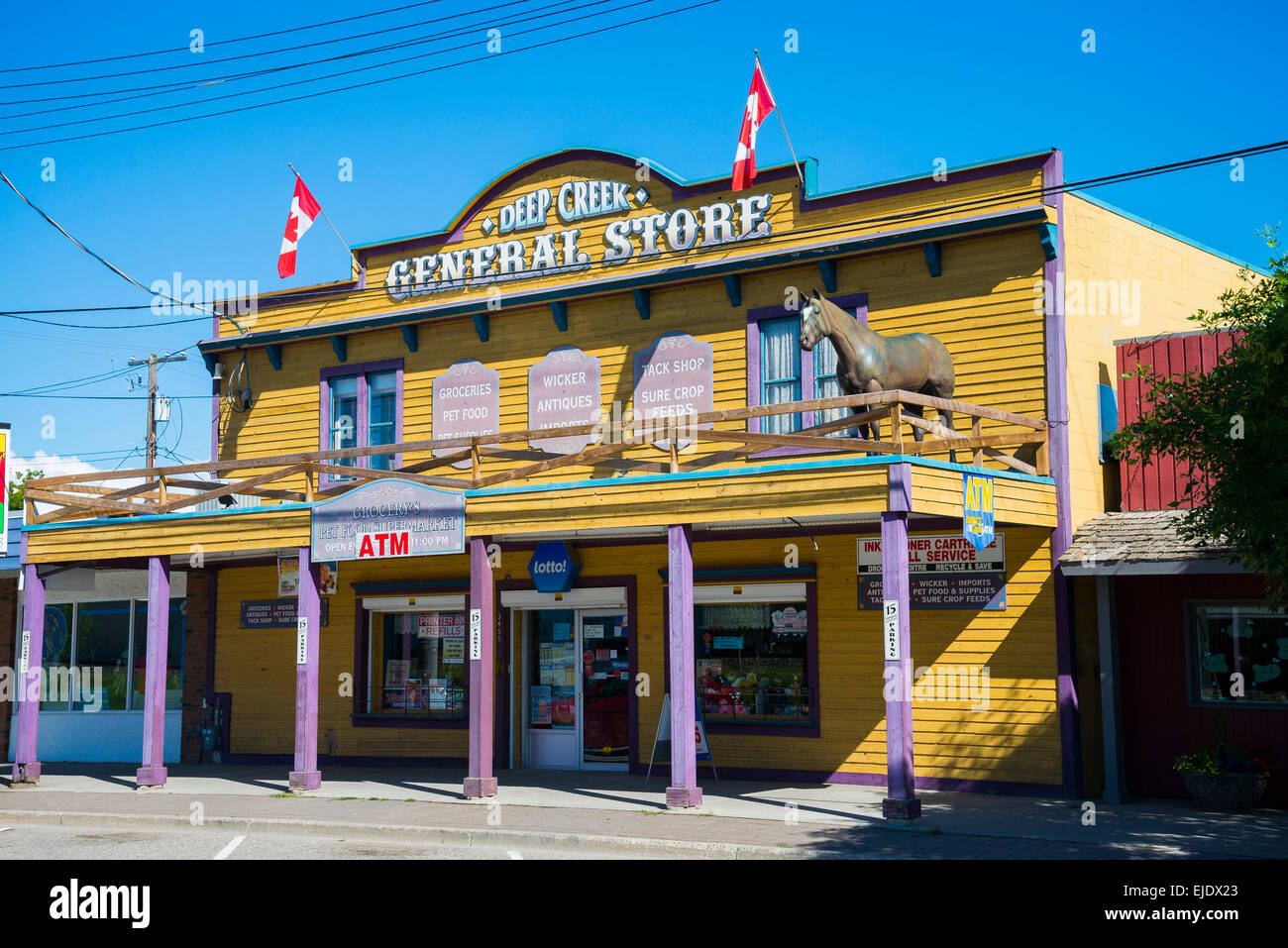 Deep Creek General Store, Armstrong, de l'Okanagan, Colombie-Britannique, Canada Banque D'Images