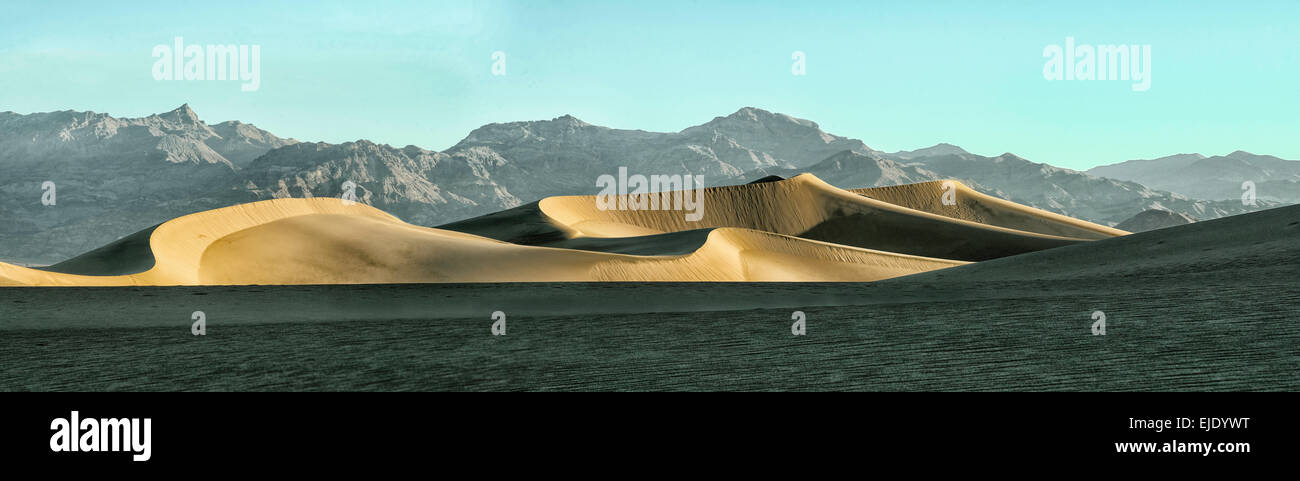 Mesquite Flat dunes de sable du Parc National de la vallée de la mort Banque D'Images