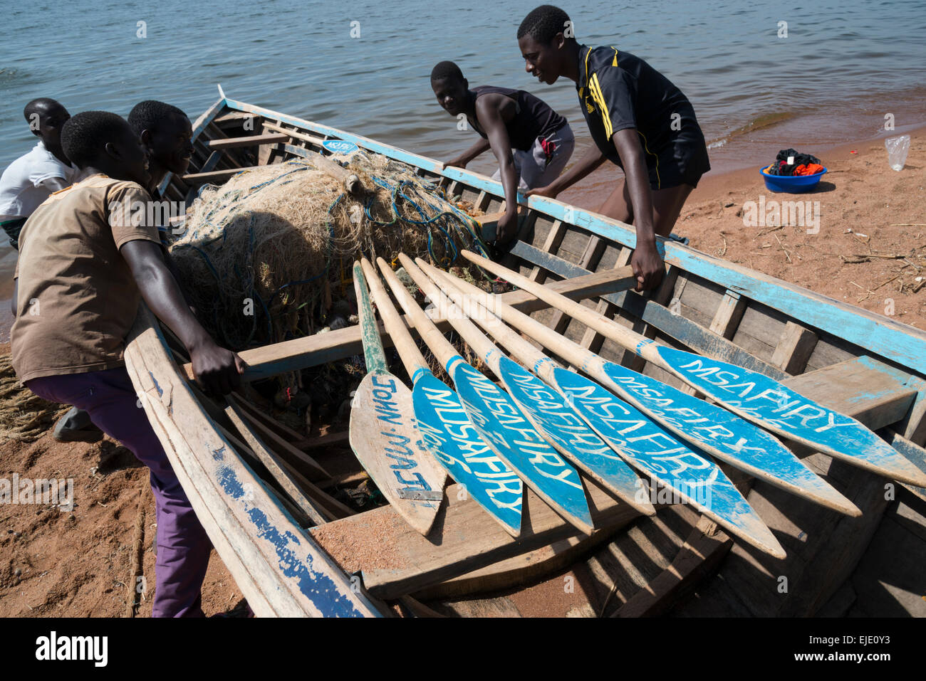 Ukara island. Le lac Victoria. La Tanzanie. Banque D'Images