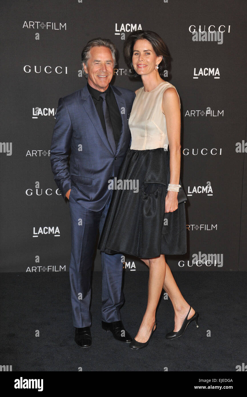 LOS ANGELES, CA - 1 NOVEMBRE 2014 : Don Johnson & femme Kelley Phleger au 2014 de l'Art LACMA +Film Gala à la Los Angeles County Museum of Art. Banque D'Images