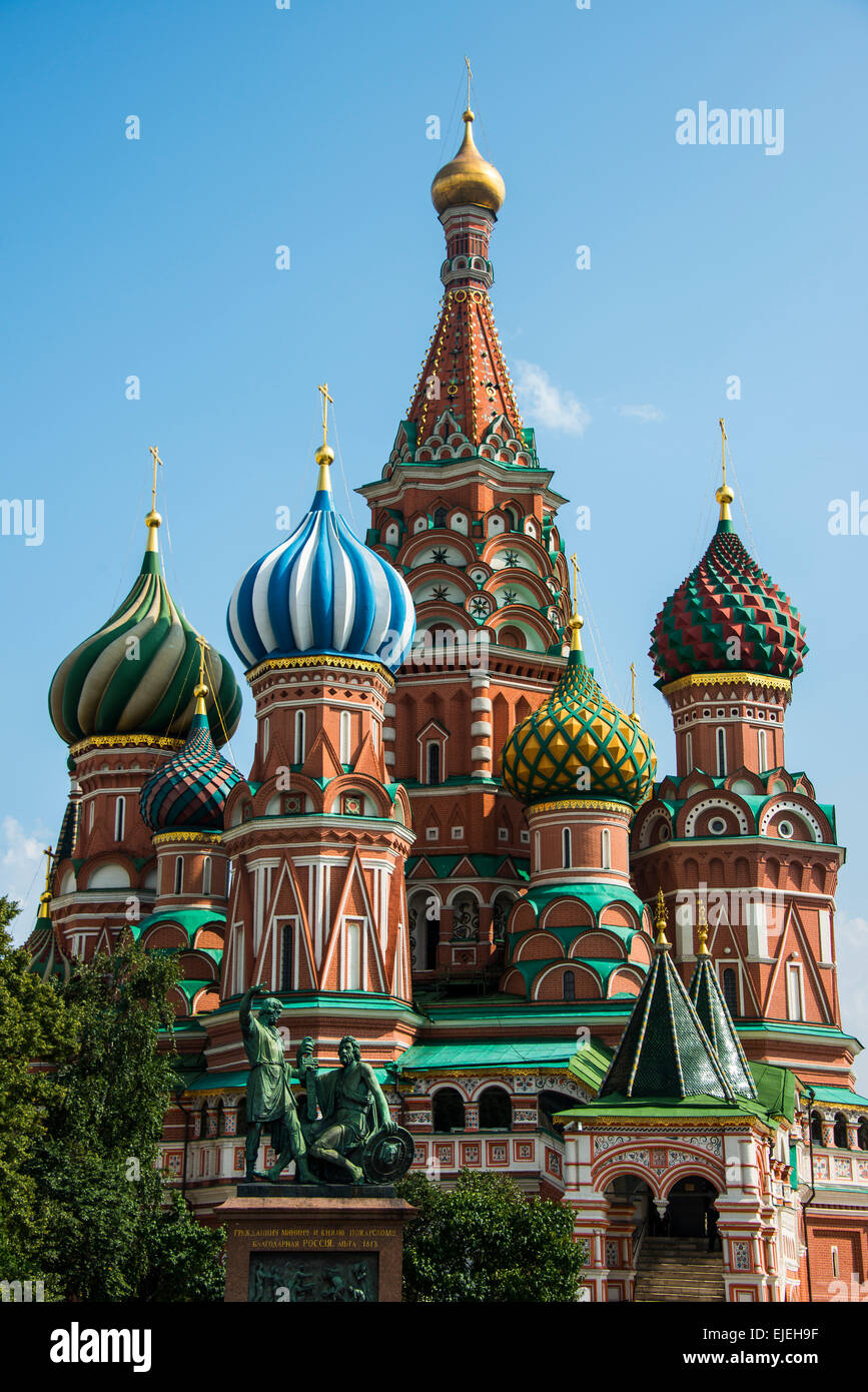 La cathédrale Saint-Basile sur la place Rouge, Moscou, Russie Banque D'Images
