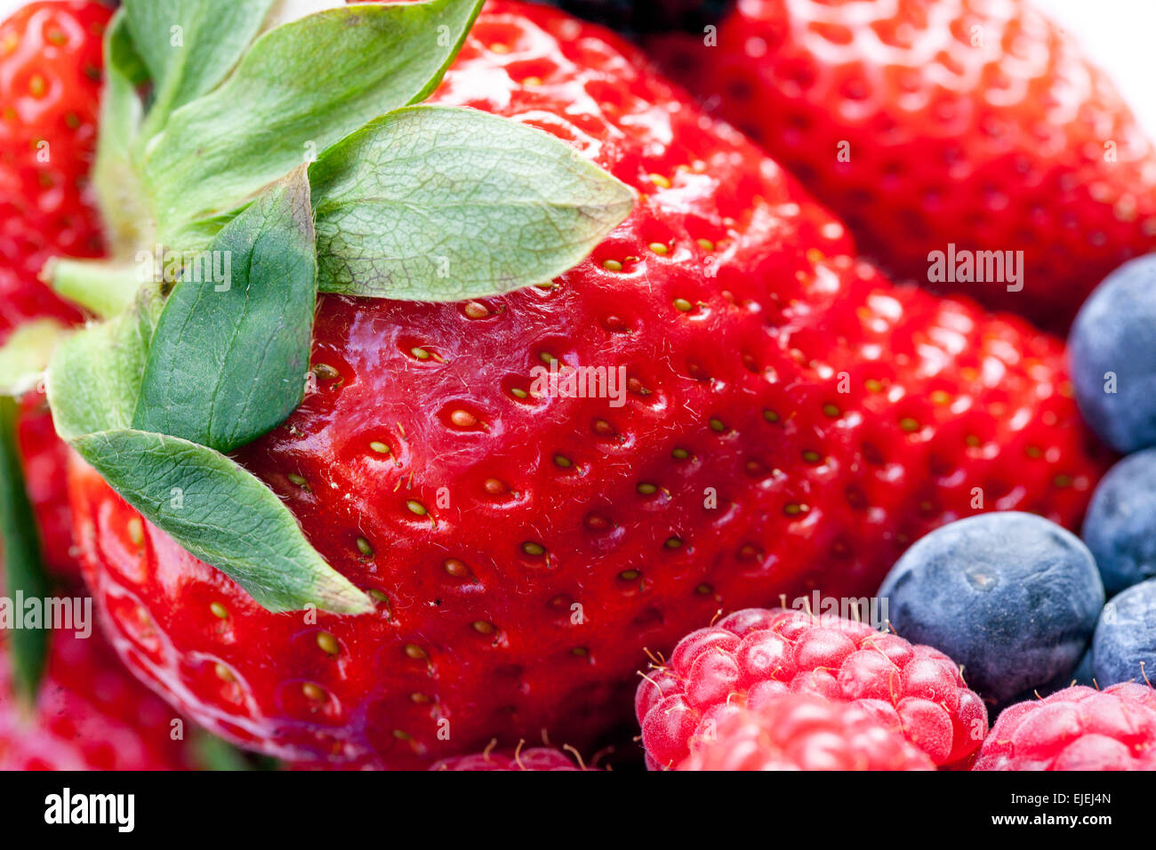 Fraise succulente fraise gros plan, texture, fruit, savoureux, fraise Banque D'Images