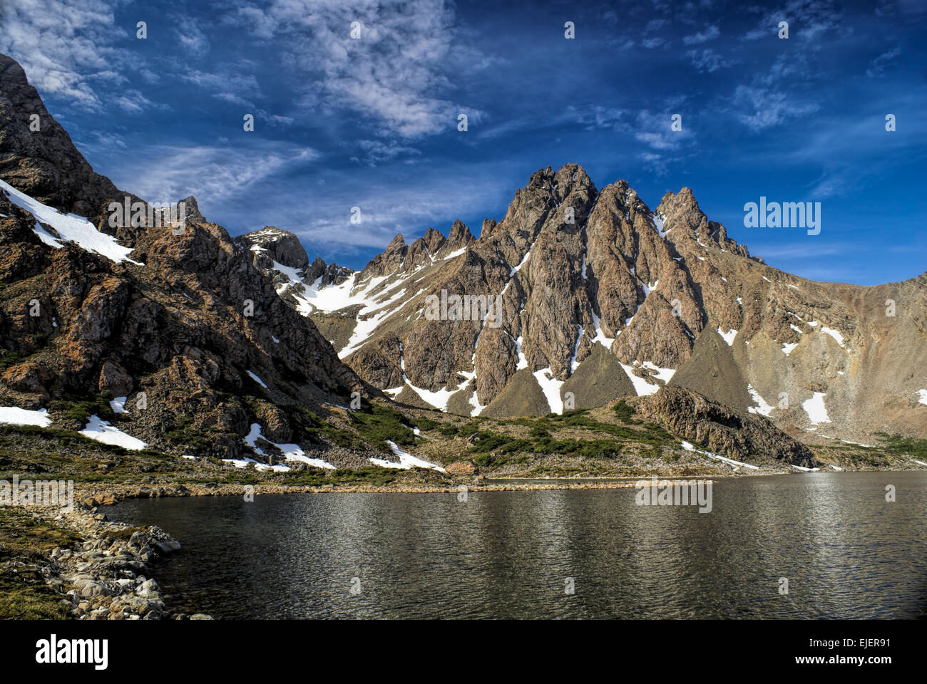 Vue pittoresque de l'île Navarino au sud du Chili Banque D'Images