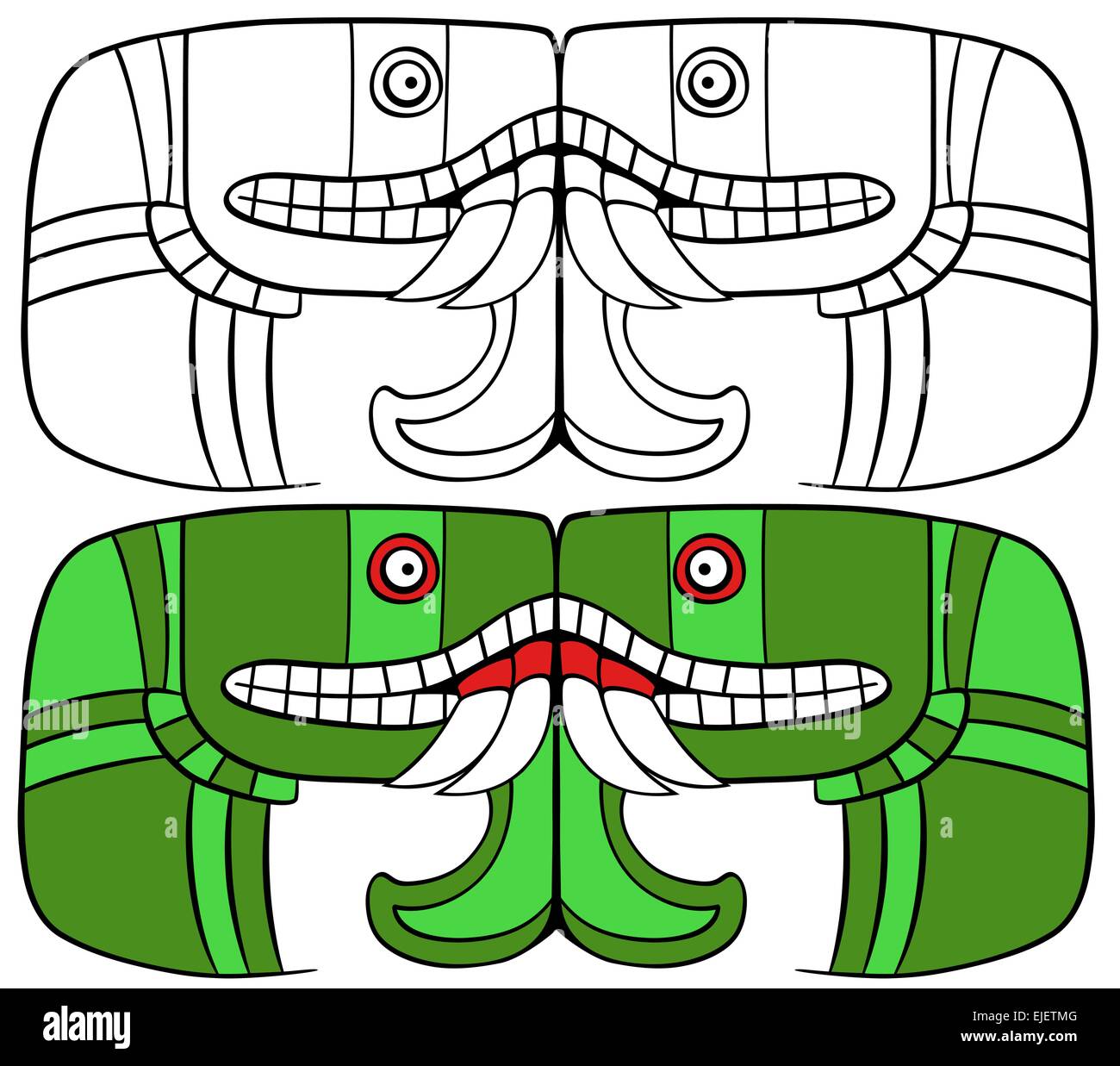 Illustration de la Déesse de la masse composite de têtes de serpent Illustration de Vecteur