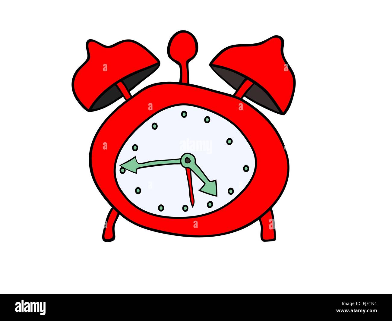 Vieux réveil avec alarme - vector Illustration de Vecteur