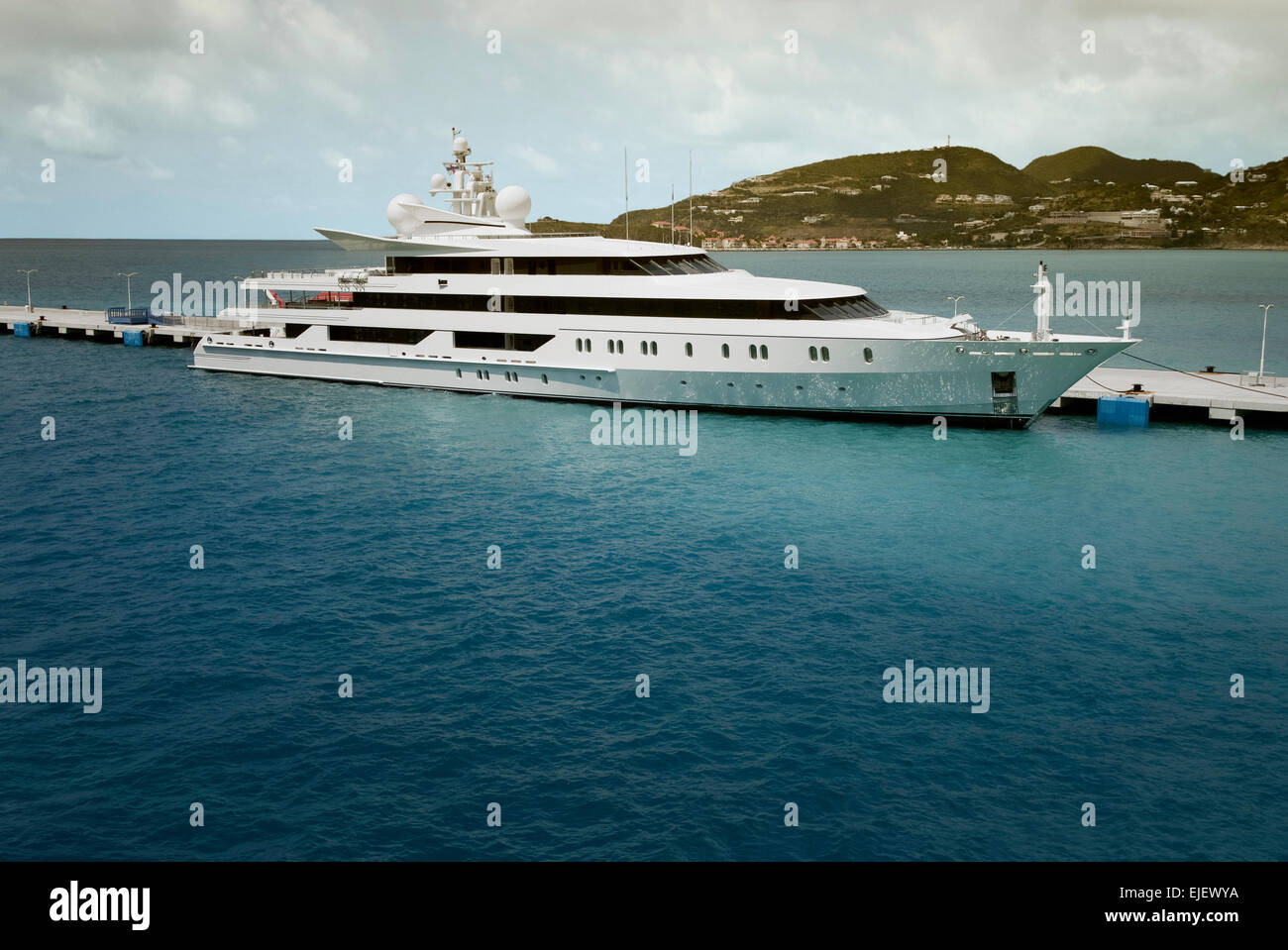 Super la location à Saint Martin de la mer des Caraïbes Banque D'Images