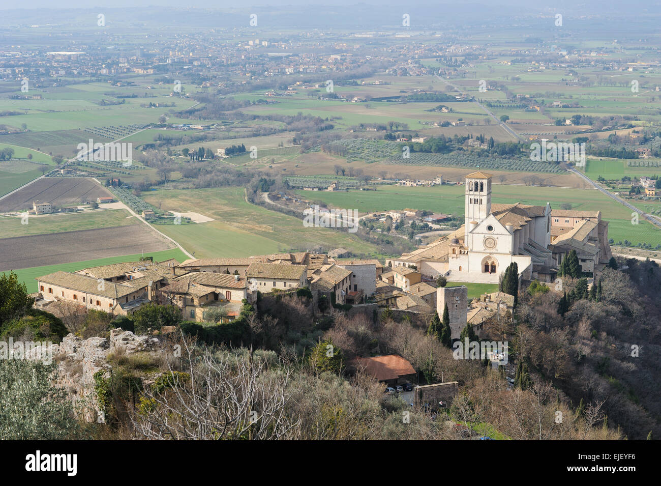 La Basilique Papale de Saint François d'Assise, Basilique de San Francesco d'Assisi en italien Banque D'Images