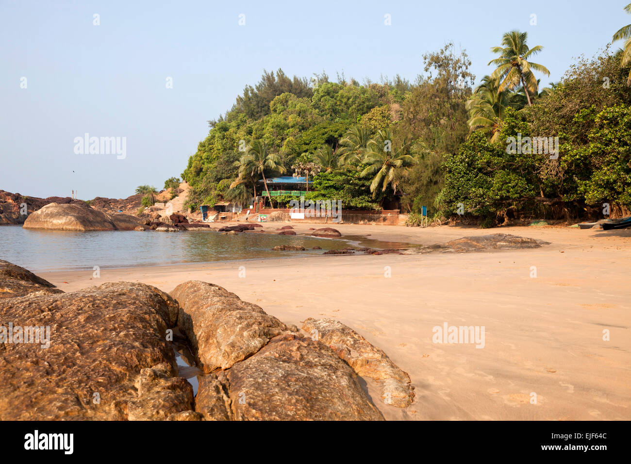 Om beach près de Gokarna, Karnataka, Inde, Asie Banque D'Images