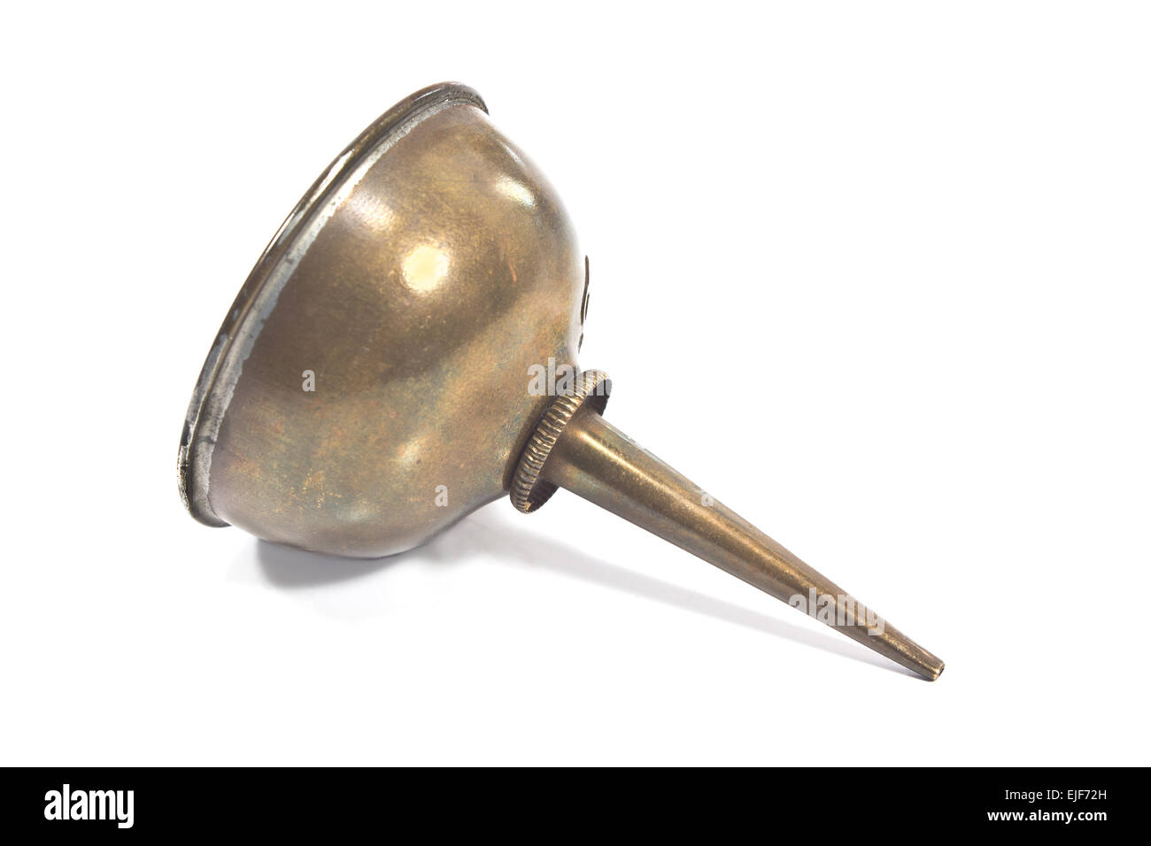 Vintage huile peut dropper isolated on white Banque D'Images