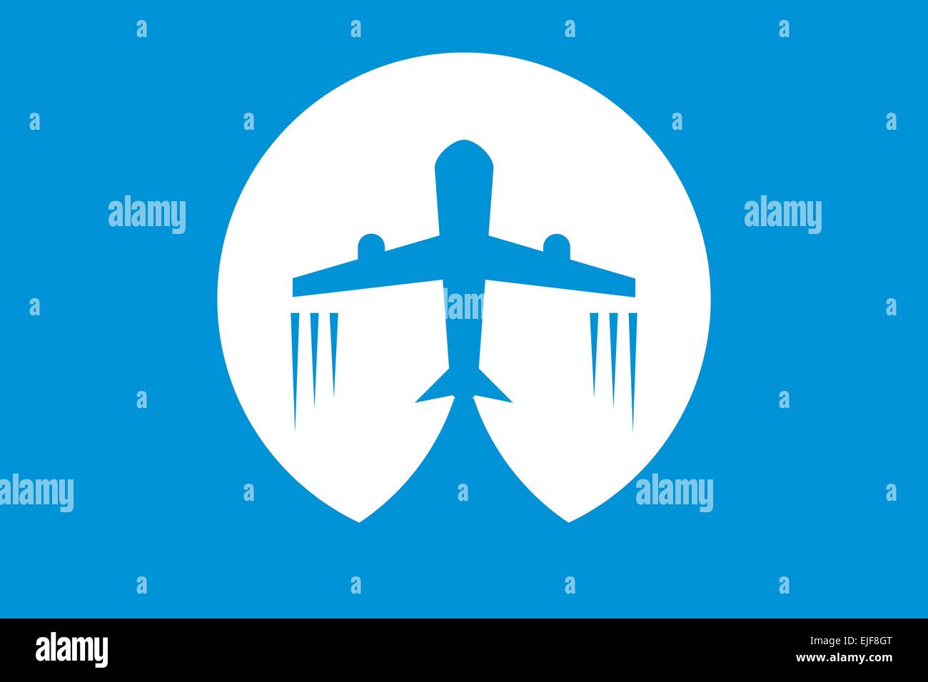 Avion - logo vector concept. Illustration d'aéronefs. Illustration de Vecteur