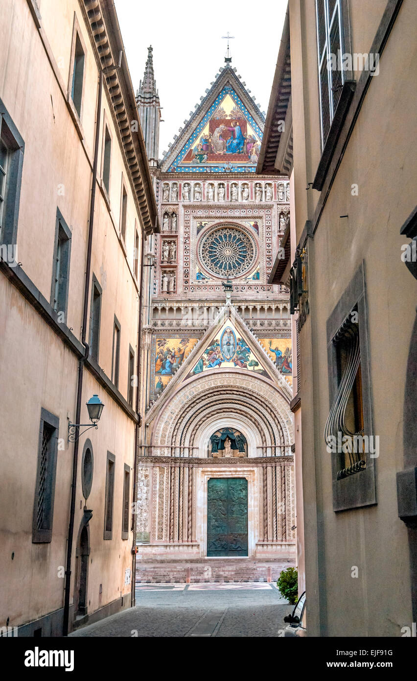 Cathédrale d'Orvieto (Duomo di Orvieto), Ombrie, Italie Banque D'Images