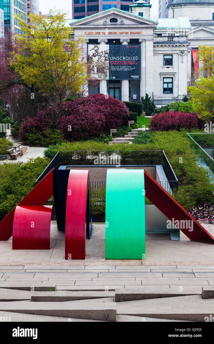 Vancouver Art Gallery vu de Robson Square, au centre-ville de Vancouver, Canada Banque D'Images