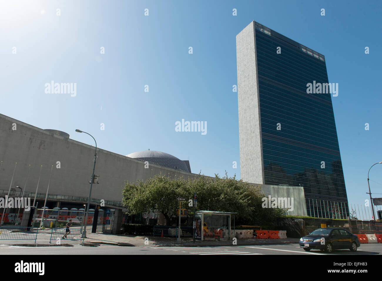 Siège de l'Organisation des Nations Unies, Midtown East, Manhattan, New York City, New York State, USA Banque D'Images