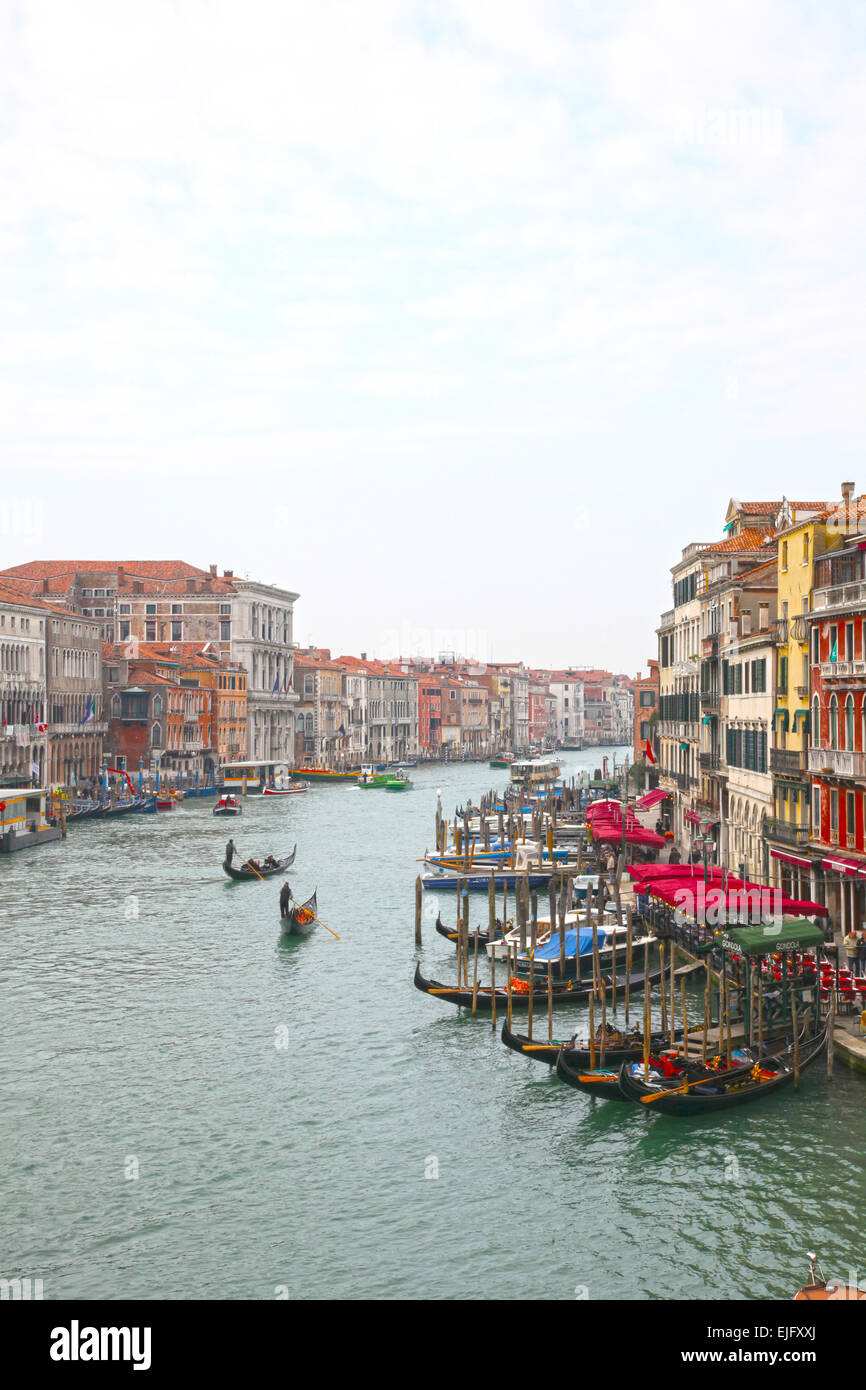 Grand Canal du pont du Rialto Banque D'Images