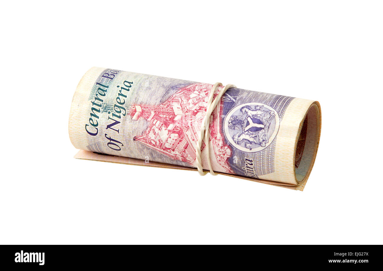 Le naira est la monnaie du Nigéria. Banque D'Images