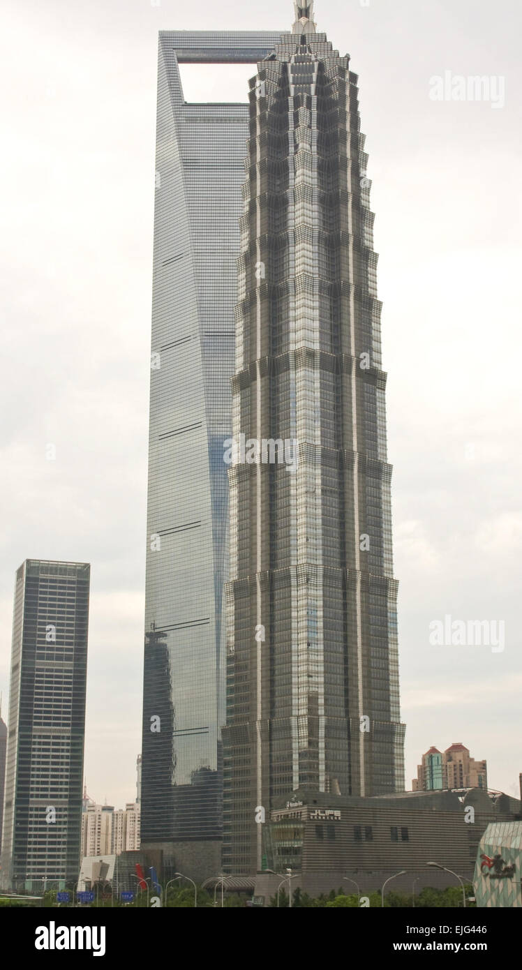 Tour dans le quartier des affaires de Shanghai Banque D'Images