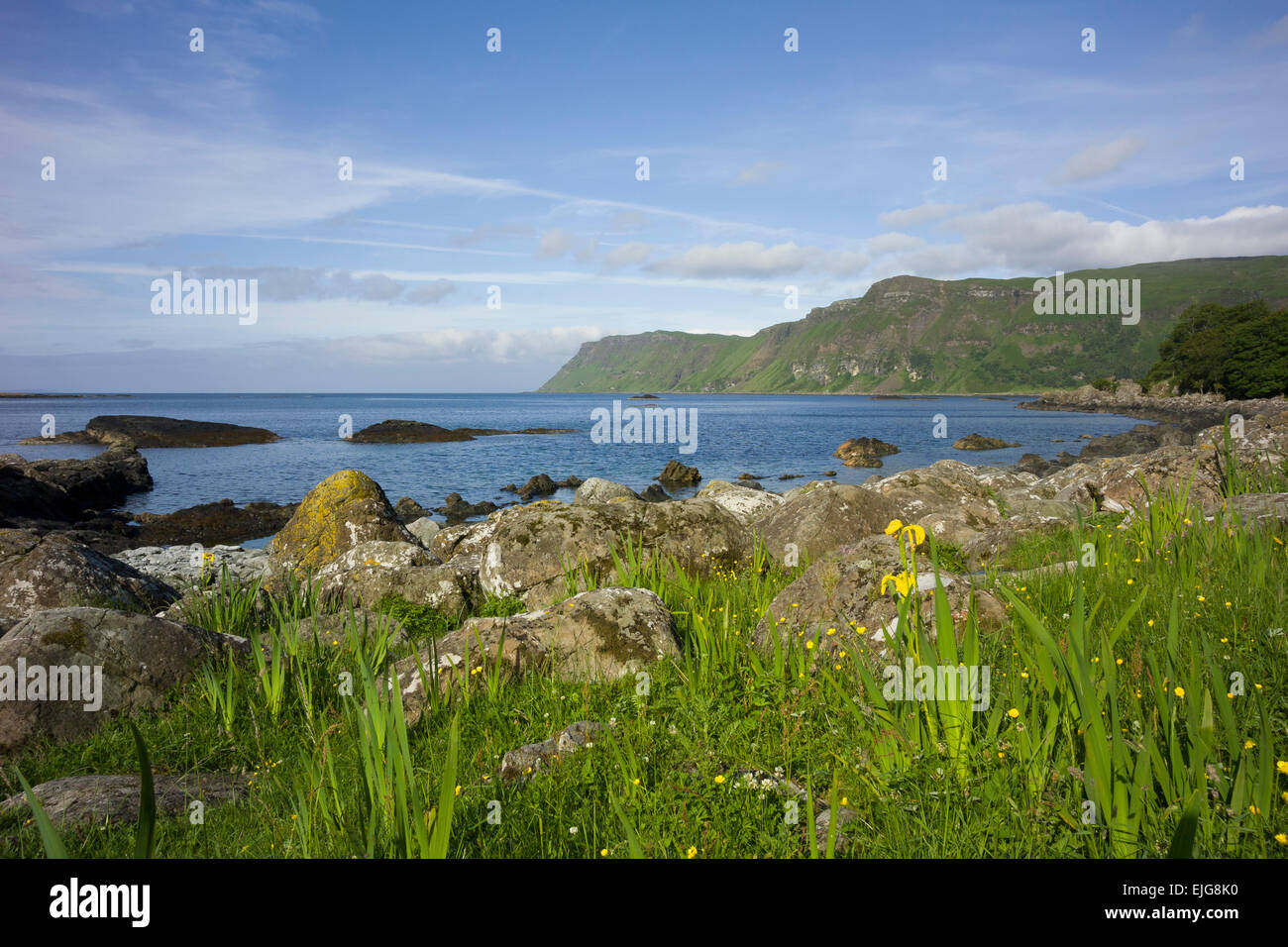 Sentier de promenade côtière carsaig isle of mull Banque D'Images