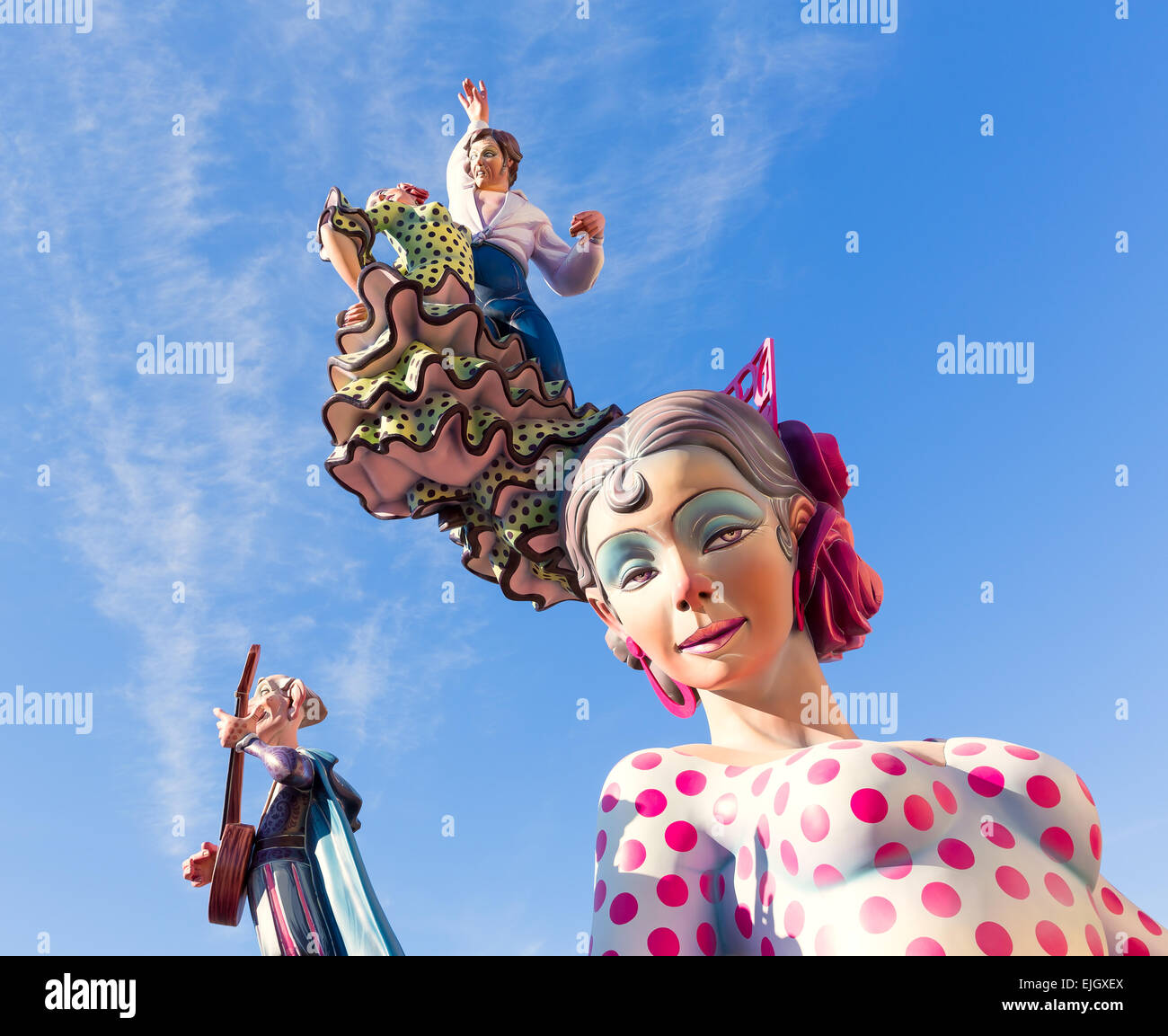 Fallas de Valence à Denia populaires fest en Espagne Banque D'Images