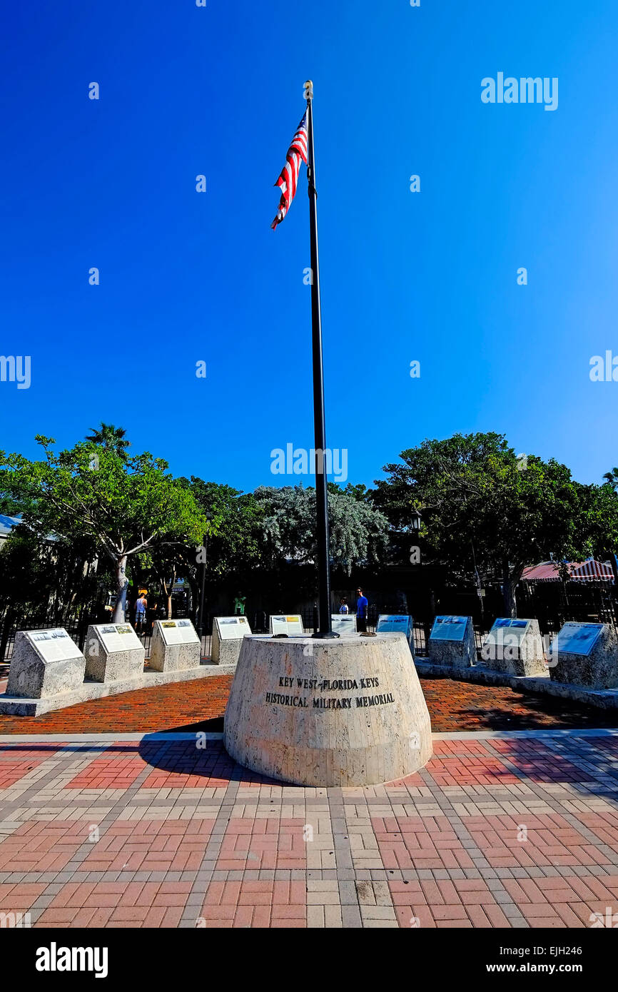 Key West FL Floride destination pour Western Caribbean Crusie cérémonie militaire historique de Tampa Banque D'Images