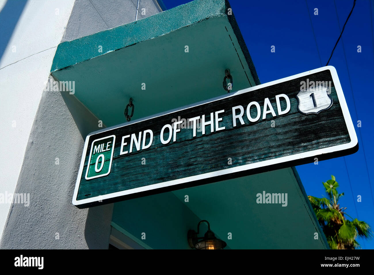 L'autoroute U.S. 1 Début et fin du tracé sud à Key West en Floride Floride destination pour les Caraïbes de l'ouest de Crusie Tamp Banque D'Images L'autoroute U.S. 1 Début et fin du tracé sud à Key West en Floride Floride destination pour les Caraïbes de l'ouest de Crusie Tamp Banque D'Images