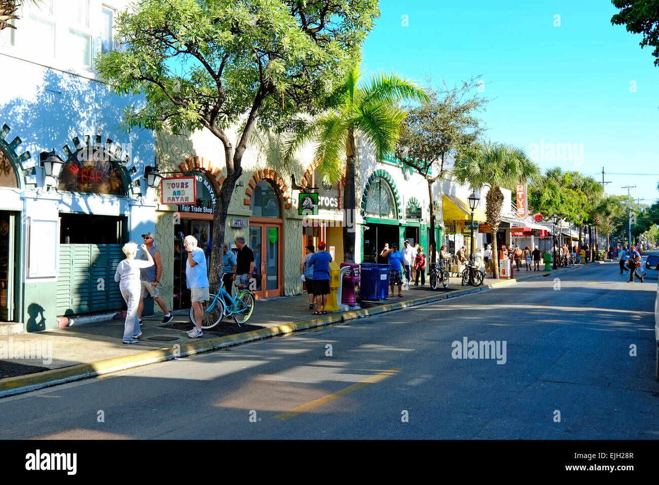 Le centre-ville de Key West en Floride Floride destination des Caraïbes de l'ouest de Tampa Crusie Banque D'Images