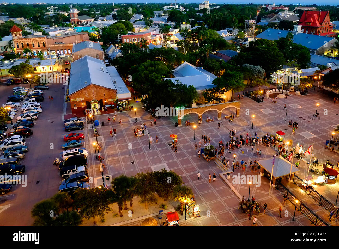 Cruise dock et plate-forme de divertissement à Key West en Floride Banque D'Images